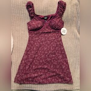 Purple Floral Women's Dress